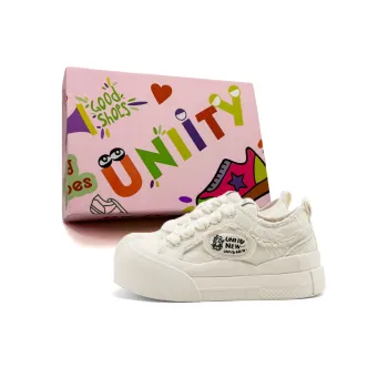 UNIITY Anti-Slip And Wear-Resistant Lightweight Height Increasing Low-Top Skateboard Shoes Women's Gift Box Set