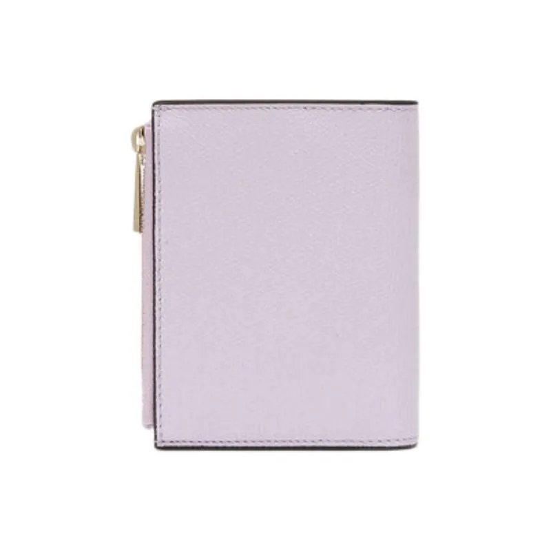 Valextra Millepunte Calfskin Wallet Women's Wisteria Pink-1