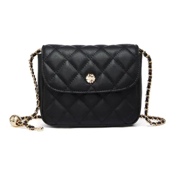 RED DRAGONFLY Cow Split Leather Crossbody Bag Women's Black
