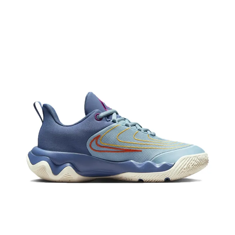 Nike Giannis Immortality Slip Resistant, Breathable, And Supportive Low Top Children's Basketball Shoes Blue Unisex-1