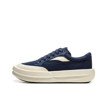 LiNing Anti Slip Wear Resistant Low Top Casual Shoes Unisex Dark Blue