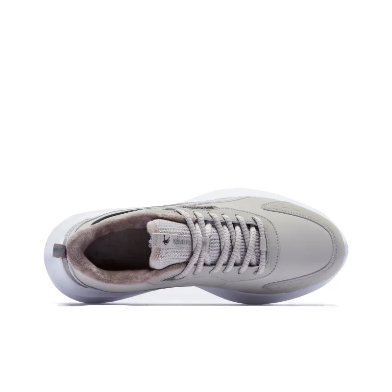 QIAODAN Anti Slip Wear Resistant Low Top Running Shoes Men's Gray-3