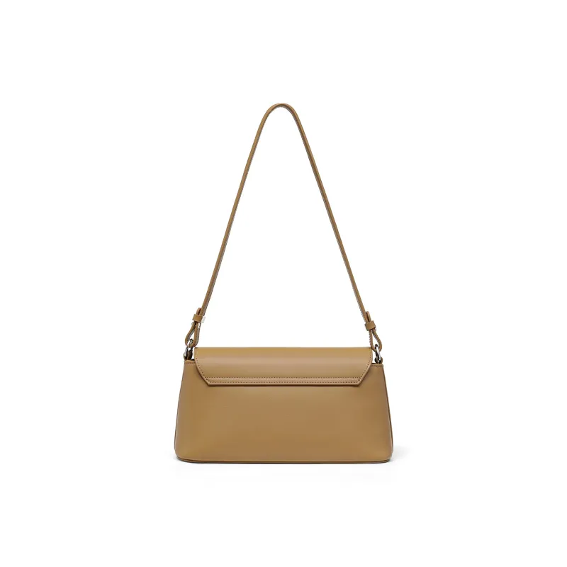 C°BANNER Split Cow Leather With Synthetic Leather Shoulder Bag Women's Black/Foam Gray/Salt Khaki-8