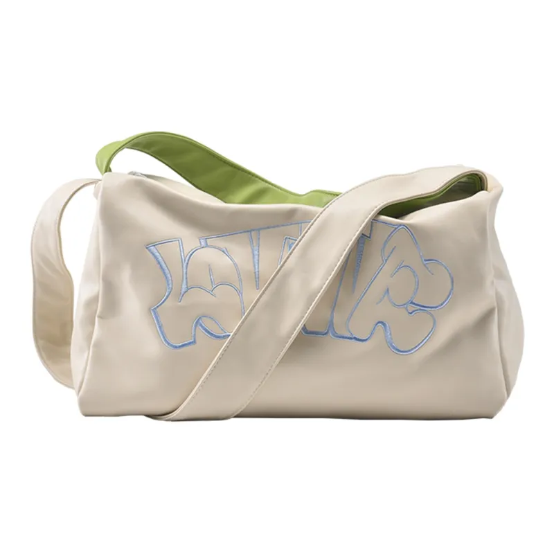 LOVVVVE PU Toast Bag, One Shoulder Handbag Regular Unisex Ecru-1