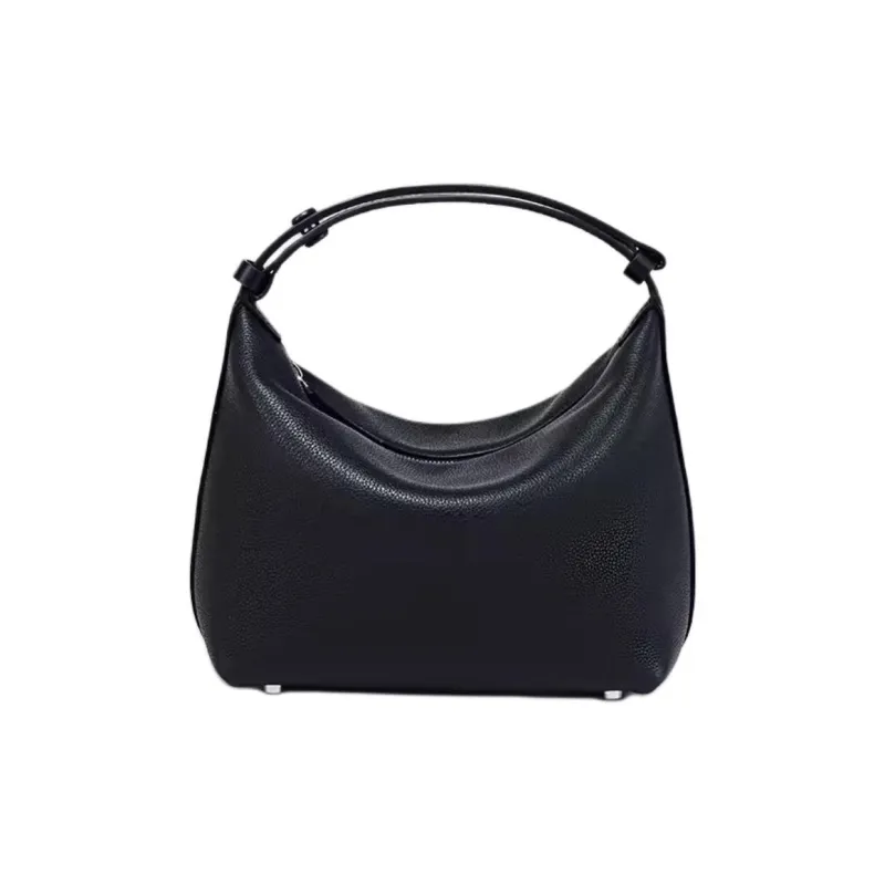 DISSONA Cow Leather One Shoulder Handbag Medium Size Women's Black/Gray/Yellow/Green-0