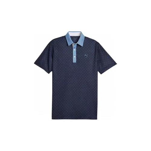 PUMA Golf Polo Shirts Men Marine Blue