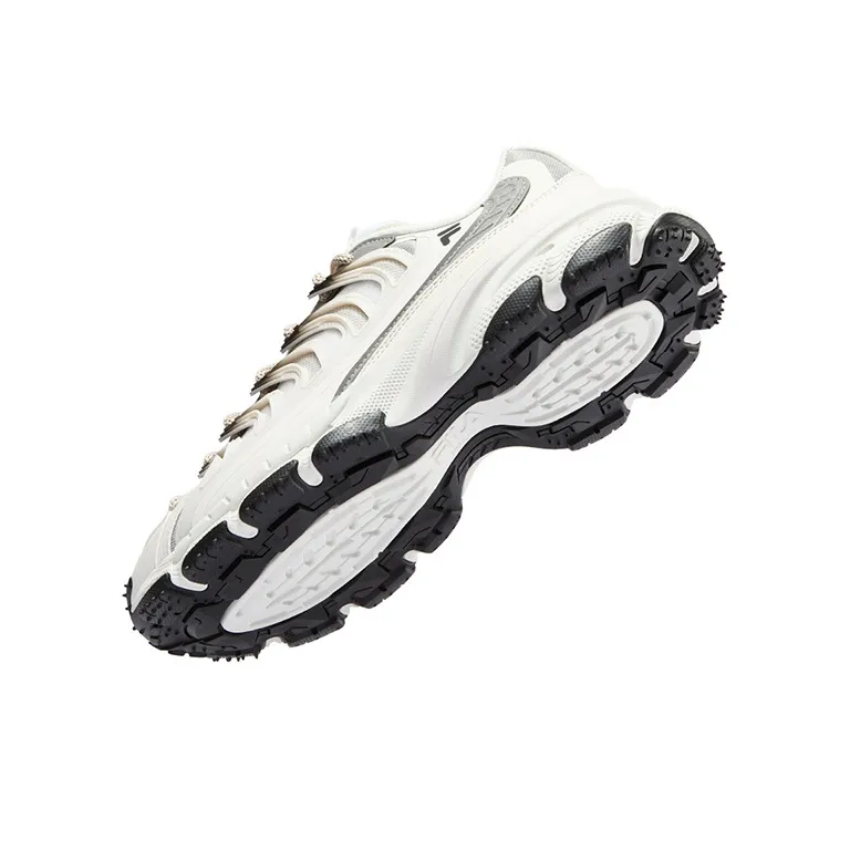 FILA FUSION BRACKET Anti-Slip Wear-Resistant Moisture-Wicking Coverage Low-Top Casual Shoes Men's White-5