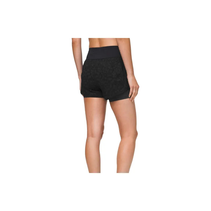 Lululemon Stop Drop And Squat Sports Shorts Women's Camouflage Dark Gray-1