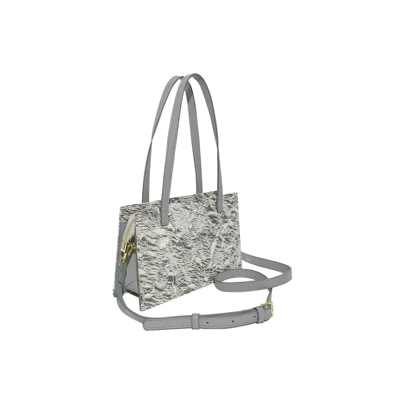MACK JODAER Synthetic Leather Shoulder Bag Women's Gray-4