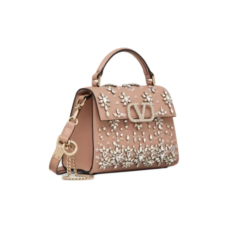 Valentino GARAVANI Embroidery Shoulder Bag, Crossbody Bag, Handbag Mini Women's Rose Cinnamon-1