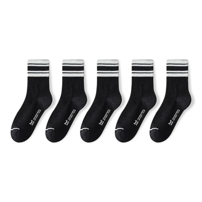 MIIOW Mid Calf Socks Unisex 5 Pack-2