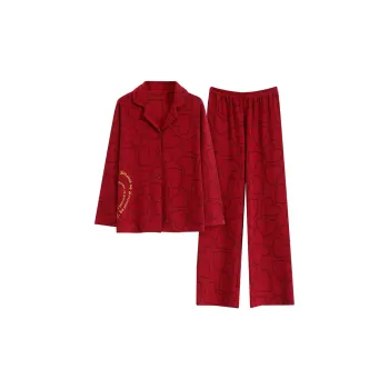 The Story Of The Flower Season Pajama Set Women's Red