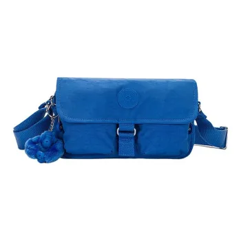 Kipling Polyamide Crossbody Bag, Shoulder Bag Small Size Women's Pink Purple/Havana Blue/Blue Pink Print