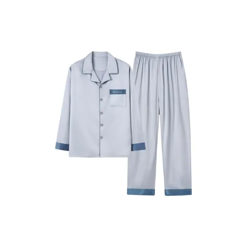 Follow The United States Pajama Set Men's Light Blue