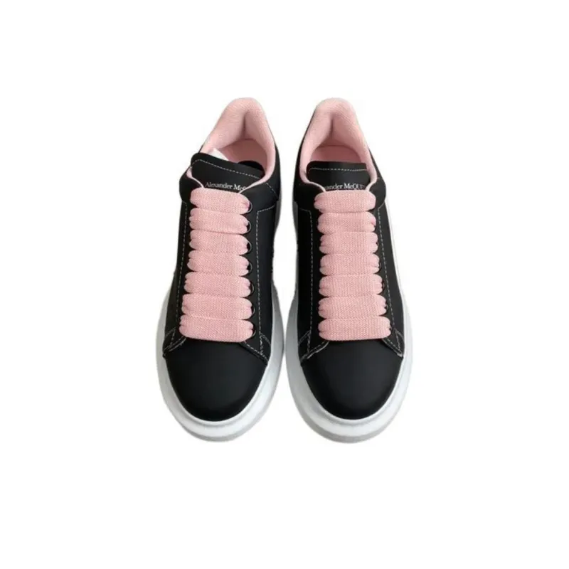 Alexander McQueen Low Top Casual Shoes Women's Black Pink-3