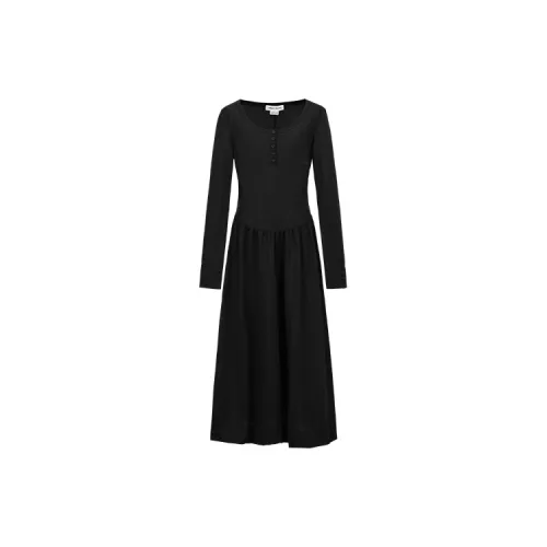 URBAN REVIVO Long-Sleeved Dresses Women's Black