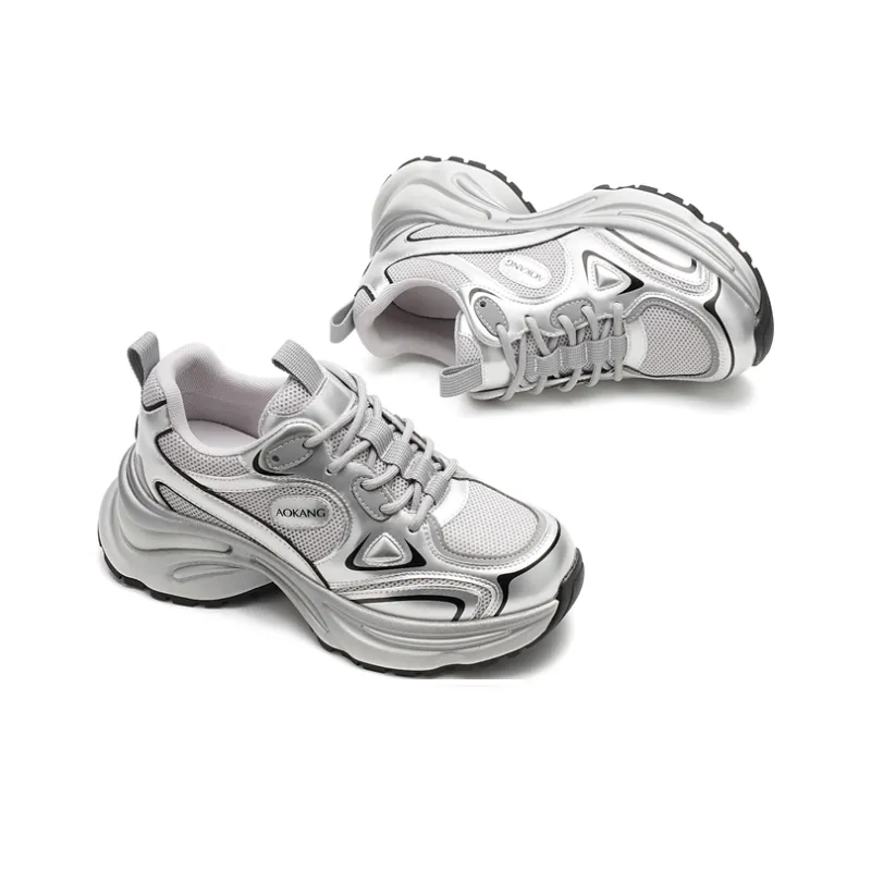 AOKANG Slip Resistant Low Top Chunky Sneakers Women's-3