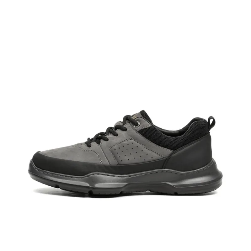 Satchi Anti Slip Wear Resistant Low Top Casual Shoes Men's Black Gray Color-0