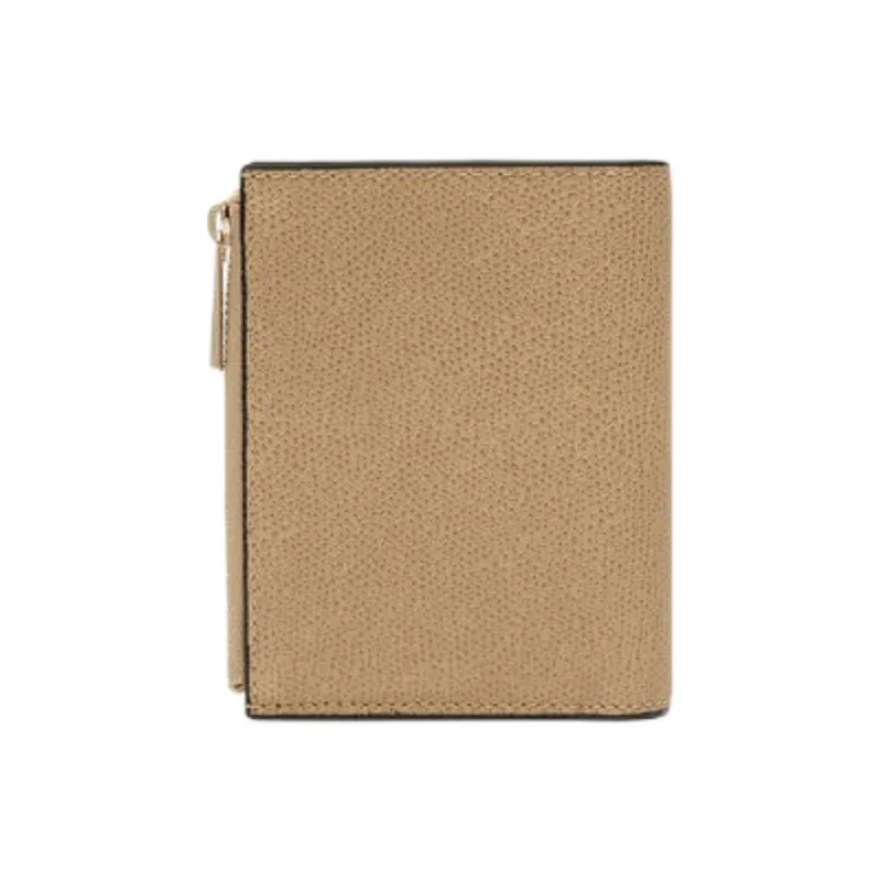 Valextra Millepunte Calfskin Wallet Unisex Cashmere Beige-1