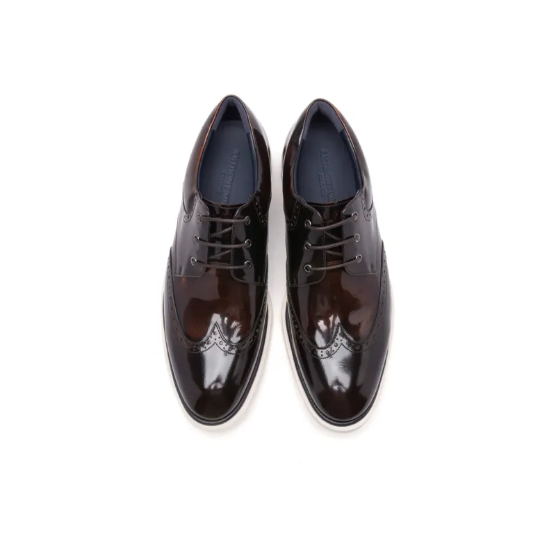 Anthony Miles Casual Shoes Men's Dark Brown With Yellowish Brown Highlights-1