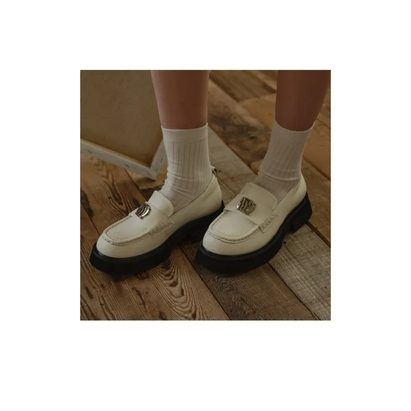 Teenie Weenie Loafers Women's Black/Ivory White-11