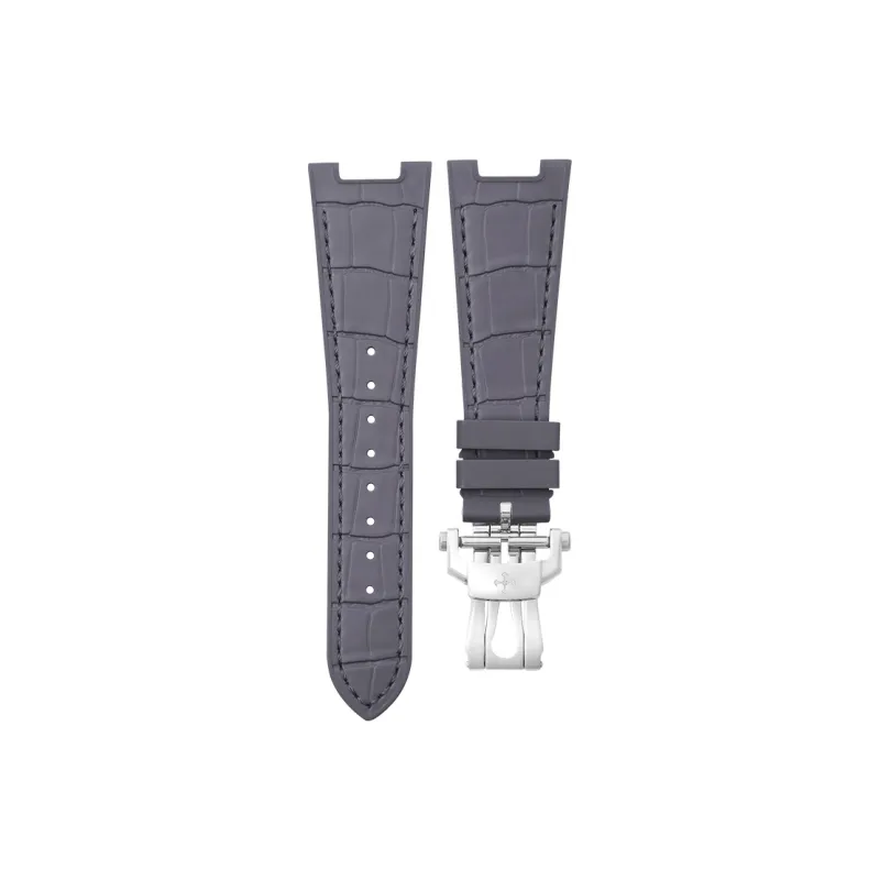 VAGENARI Imitation Crocodile Leather Rubber Strap Compatible With Baudet Turtle 5711.5712.5726.5980 Watch Band Unisex-19