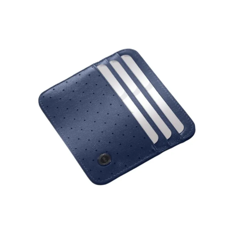 BVP Cow Leather Card Holder Unisex Blue-2