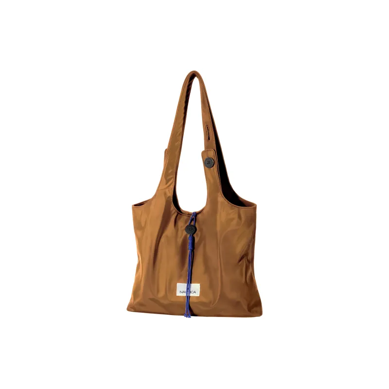 NAUTICA Nylon Shoulder Bag Small Size Unisex Royal Blue/Black/Brown-13
