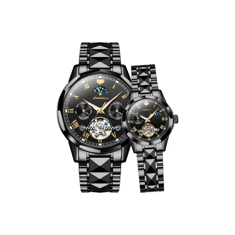 Jin Shi Dun Smart Series JSD.8937N2 Mechanical Movement Stainless Steel Watchband Watch Unisex White Dial-20