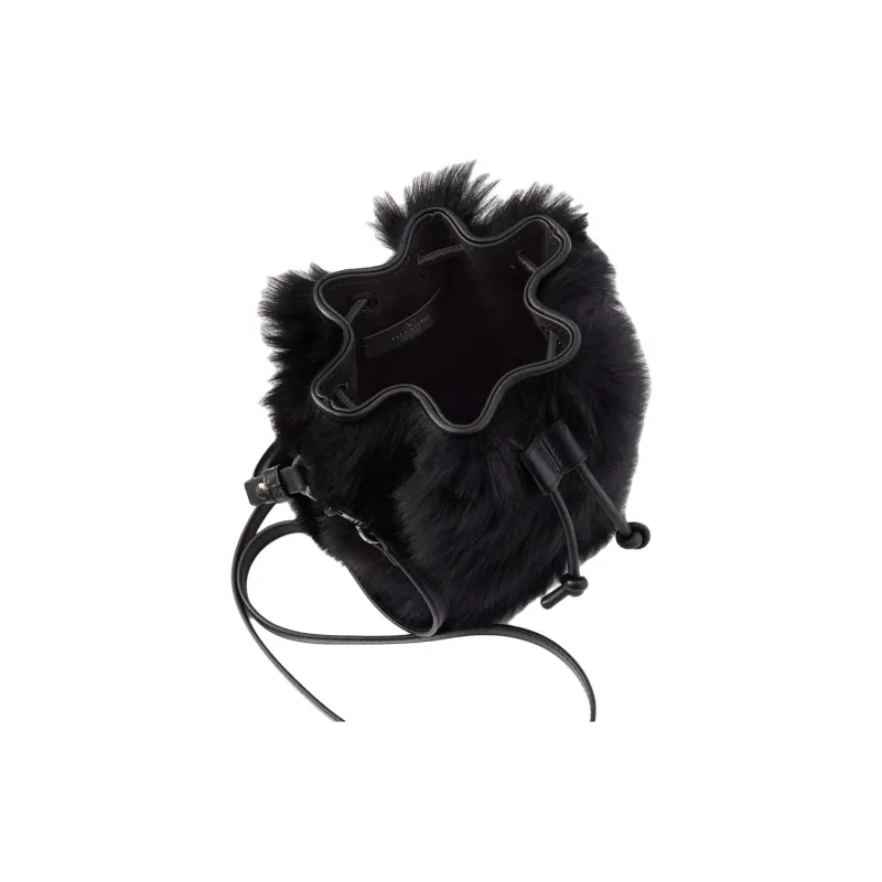 Valentino Sheepskin Bucket Bags Shoulder Bag Crossbody Bag Handbag Mini Women's Black-5