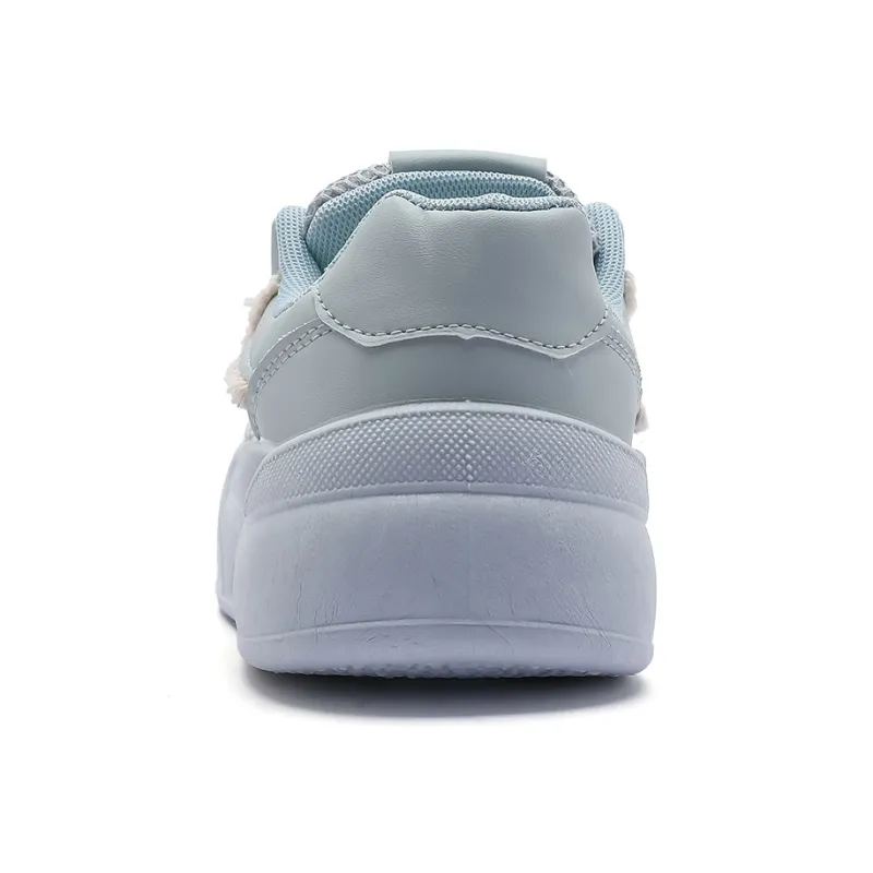 Mengsai Lightweight Low Top Skateboard Shoes Women's Moon Blue-4