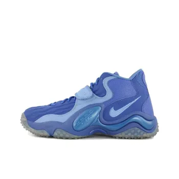 Nike Air Zoom Turf Jet 97 Cushioned Slip Resistant Mid Top Basketball Shoes Men's Blue
