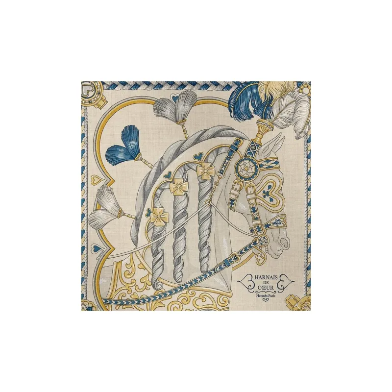 HERMES Silk Knit Scarves Women's Vermilion-2