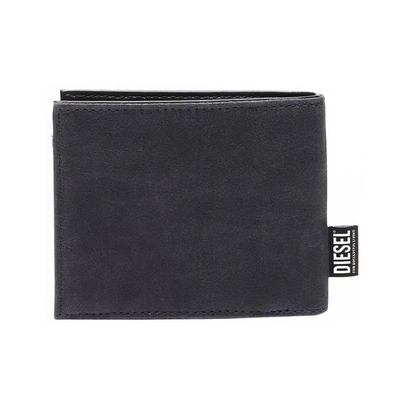 DIESEL Wax-Treated Canvas Wallet Small Size Men's Blue-3