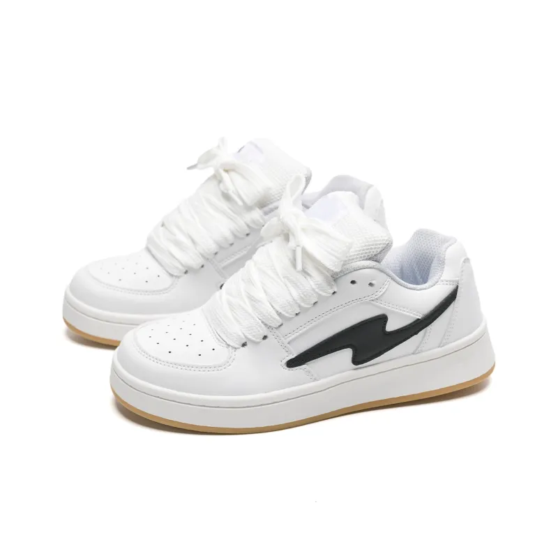 OAOQ Height Increasing Wear-Resistant Lightweight Breathable Slip-Resistant Low-Top Skateboard Shoes Unisex Box-14