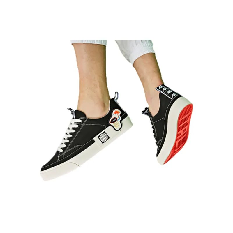 Kappa Low Top Skateboard Shoes Unisex Black-3