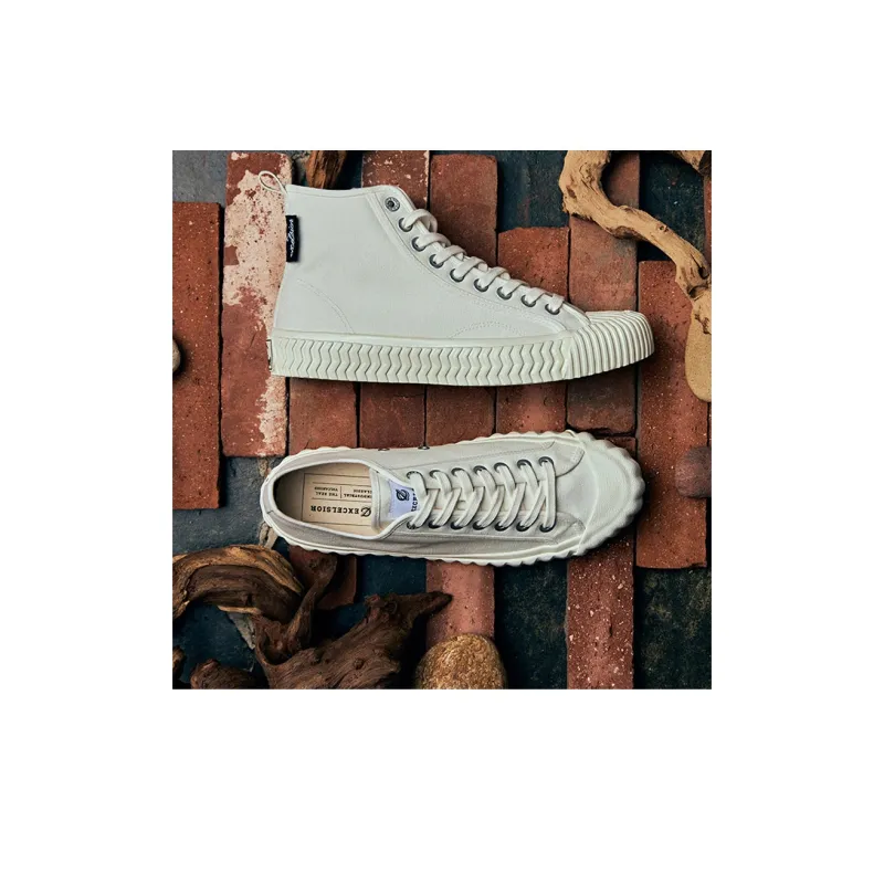Excelsior Canvas Shoes Unisex High Top White-6