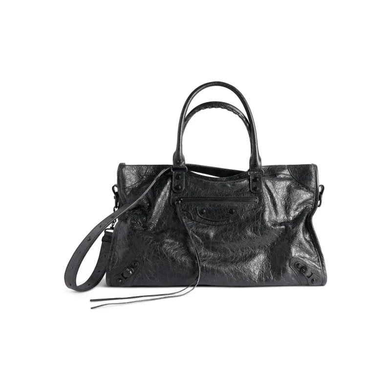 Balenciaga Storico Fine Grained Sheepskin Shoulder Bag, Crossbody Bag, Handbag Tubas Women's Black-1