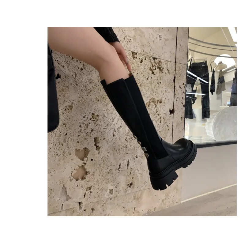 Five-nine Dan Seven Knee-high Boots 5.5cm Women's-13