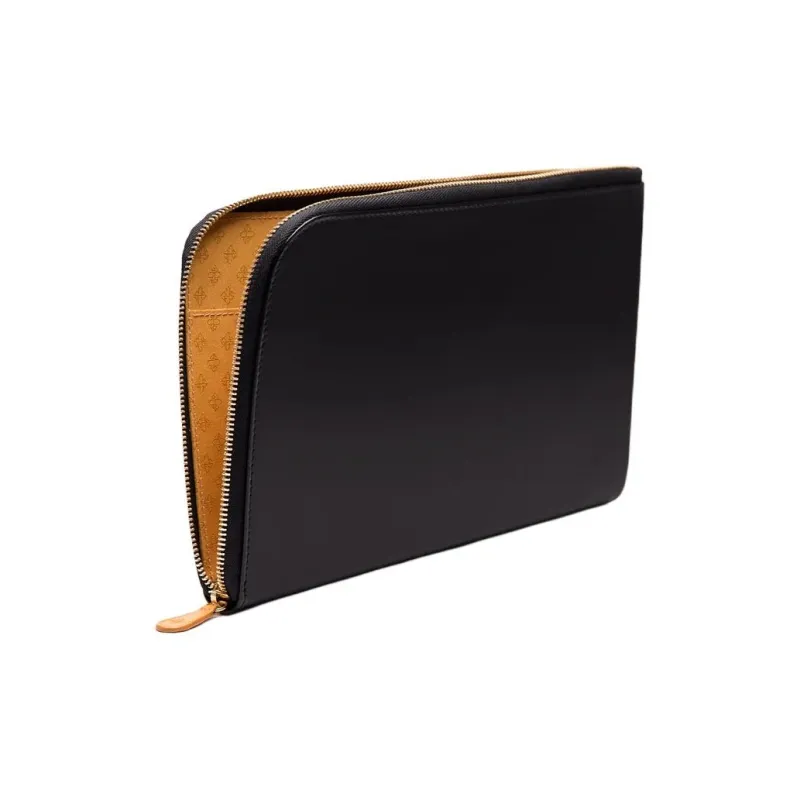 ETTINGER Leather Wallet Large Size Unisex Black-2