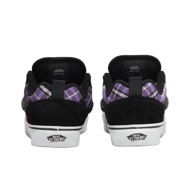 Vans Knu Skool Anti Slip Wear Resistant Low Top Skateboard Shoes Unisex Black Purple-2