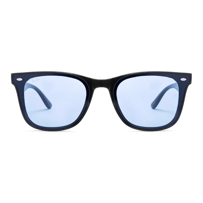 RayBan Plate Frame Rectangular Sunglasses Unisex Black-1