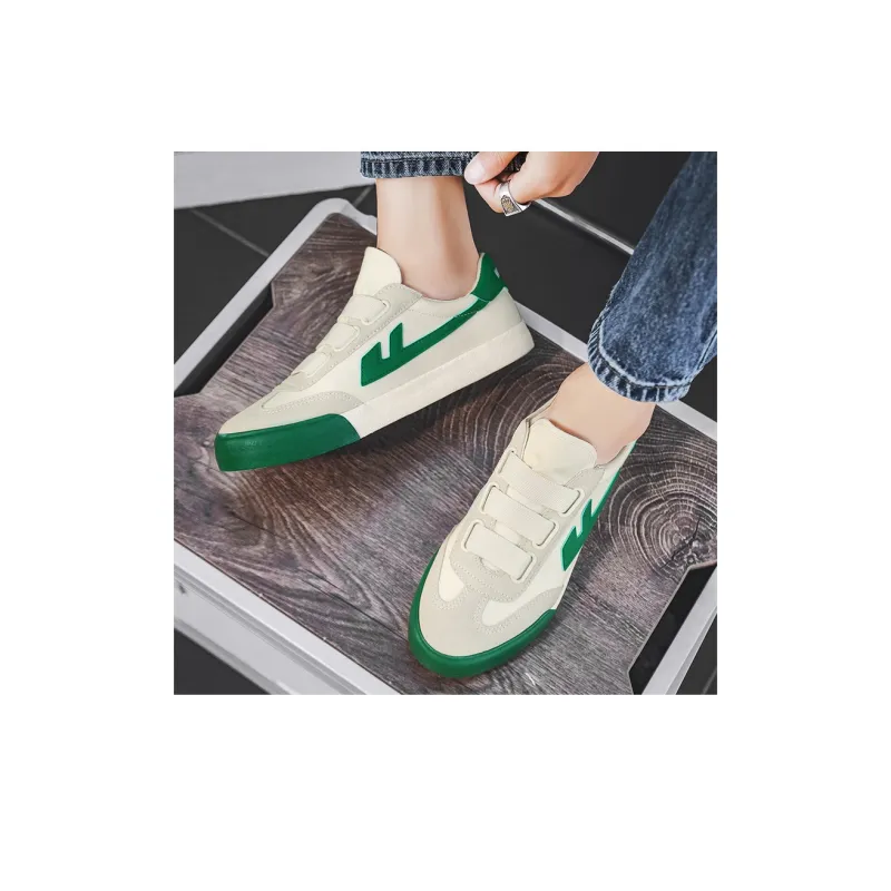 Warrior Slip Resistant, Abrasion Resistant, Lightweight Low Top Canvas Shoes Unisex Beige Green-7