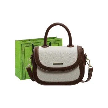 KARUISHA PU Saddle Bag, Shoulder Bag, Crossbody Bag, Handbag Women's White & Brown/White & Black/Burgundy & Black