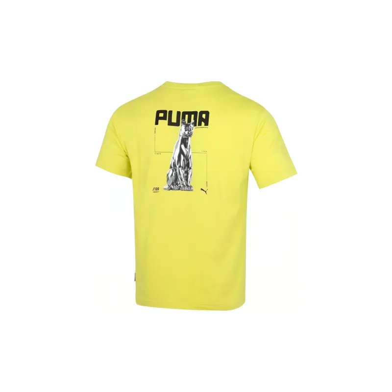 PUMA T Shirts Men Yellow-1