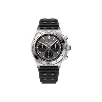 BREITLING Automatic Mechanical Movement Men's Watches Watch 42mm Gray Dial Titanium Watch Case Rubber Strap