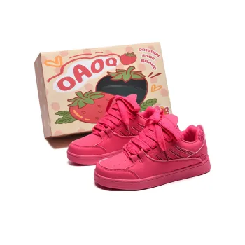 OAOQ Wear resistant And Lightweight Low Top Skateboard Shoes Unisex Dragon Fruit