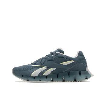 Reebok Zig Dynamica 4 Anti-Slip Wear-Resistant Low-Top Casual Running Shoes Unisex Dark Blue Green