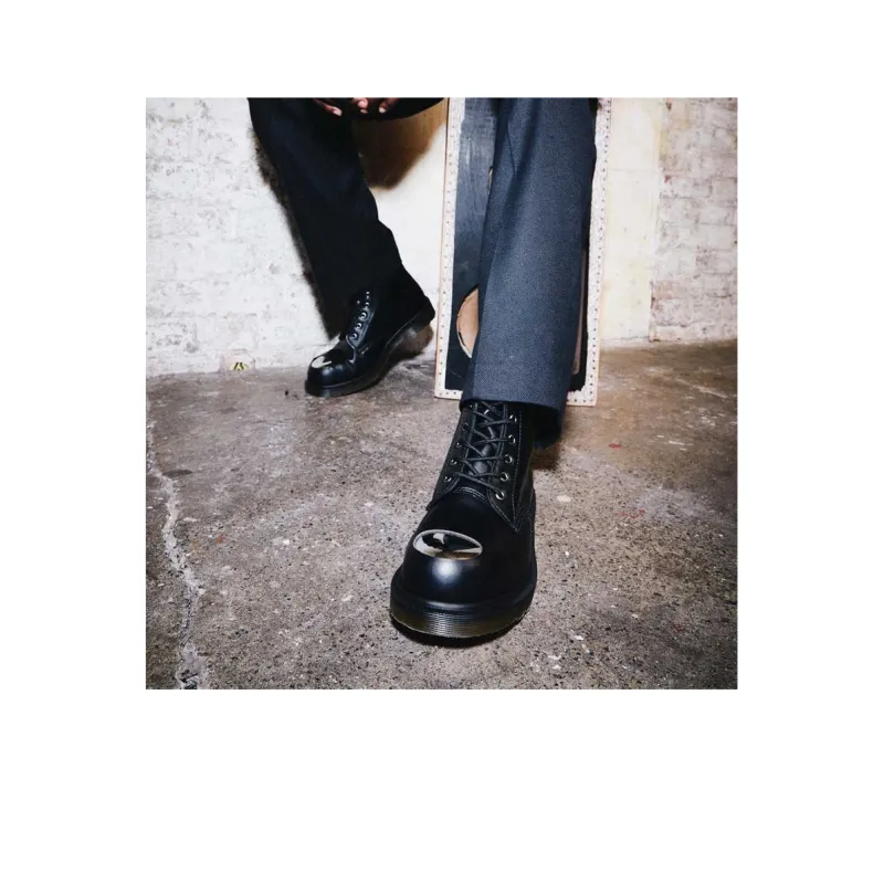Dr.Martens 101 Exposed Steel Toe Leather Ankle Boots 'Black'-6
