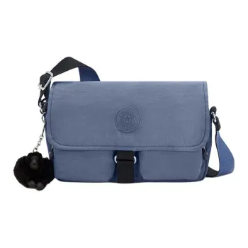 Kipling Polyamide Messenger Bag, Shoulder Bag, Crossbody Bag Small Size Women's Black Noir/Gray Blue Purple/Shang Red